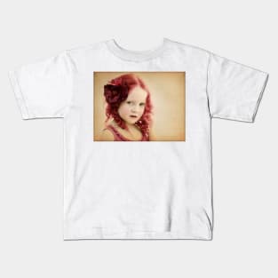 Mila as a Vintage Rose Kids T-Shirt